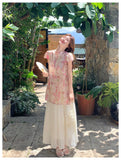 Chateau 2-Piece Pink Mandarin-Collar Cheongsam Top