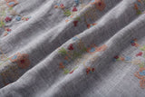 Sky Woven Gray Embroidered Cheongsam Dress