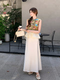 Opulence 2-Piece Floral Print Cheongsam Set