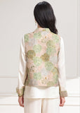 Haute 2-Piece Green Rice Pattern Cheongsam Set