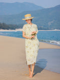 Delilah Mint Green Embroidered Cheongsam Dress