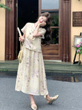 Pinnacle Milan Almond Floral Cheongsam Dress