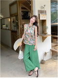 Clarice 2-Piece Printed Cheongsam Top Set