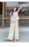 Ava 2-Piece Watercolor Embroidered Cheongsam Set