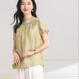 Ulyana Crabapple Pink Jacquard Cheongsam Top