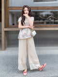Ava 2-Piece Watercolor Embroidered Cheongsam Set