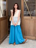 Spinel Iconic Lace Embroidered Top Wide Leg Pants Cheongsam Qipao Set
