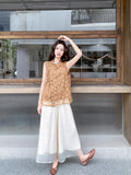 Amethyst 2-Piece Lace Embroidered Cheongsam Set