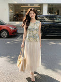 Winifred 2-Piece Floral Mesh Cheongsam Set