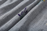 Aster Gray Textured Embroidery Cheongsam Dress