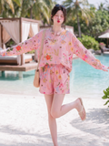 Estate 2-Piece Printed Balloon Sleeve Set Cheongsam