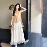Modiste 2-Piece Embroidered Top and Pants Cheongsam