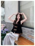 Twilight 2-Piece Velvet Vest Skirt Set Cheongsam