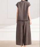Odette 2-Piece Rose Brown Red Cheongsam Set