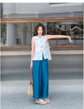 Procyon 2-Piece Black Relaxed Top Set Cheongsam