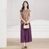 Presto 2-Piece Floral Print Cheongsam Top