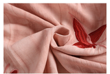 Scale Pink Embroidered Pleated Cheongsam Dress
