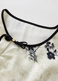 Vega Black Floral Chiffon Cheongsam Dress