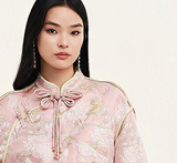 Plum Chinese Style Floral Cheongsam Dress