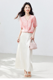Rita Pink Lace V-Neck Cheongsam Top