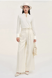 Renowned Cloud White Chiffon Cheongsam Top