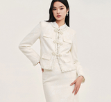 Solara Sumptuous Jacket Frog Buttons Elegant Cheongsam Qipao