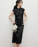 Yuan Sheer Modern Lavender Cheongsam Qipao Dress