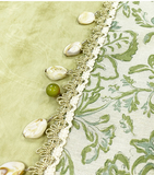 Peony 2-Piece Algae Green Lace Cheongsam Top