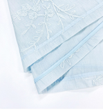 Pansy Light Blue Embroidered Cheongsam Dress