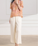 Vesper 2-Piece Green Yellow Pattern Cheongsam Set