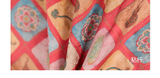 Atelier Red Yellow Jacquard Cheongsam Top