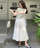 Marcella 2-Piece Black Mandarin Collar Cheongsam Top