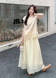 Ballad 2-Piece Embroidered Top Cheongsam Set