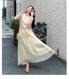 Ballad 2-Piece Embroidered Top Cheongsam Set