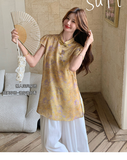Chord 2-Piece Embroidered Cheongsam Top Set