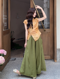 Persephone 2-Piece Green Cheongsam Top Set