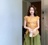 Persephone 2-Piece Green Cheongsam Top Set