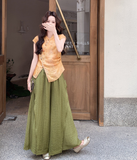 Persephone 2-Piece Green Cheongsam Top Set