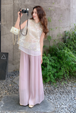 Wilhelmina 2-Piece Sequined Embroidered Vest Set Cheongsam