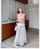 Acclaimed 2-Piece Ruffle Print Cheongsam Top