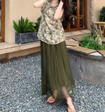 Johanna 2-Piece Vintage Print Vest Set Cheongsam