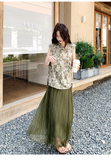 Johanna 2-Piece Vintage Print Vest Set Cheongsam