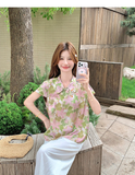 Dazzle 2-Piece Printed Cheongsam Top Set