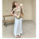 Dazzle 2-Piece Printed Cheongsam Top Set