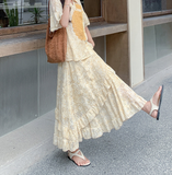 Garnet 2-Piece Beige Lace V-Neck Cheongsam Set