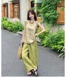 Yolanda 2-Piece Floral Short-Sleeve Cheongsam Set