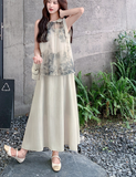 Ming Apricot Floral Print Cheongsam Dress
