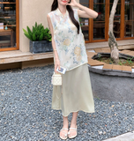 Nina 2-Piece Floral Embroidered Cheongsam Set