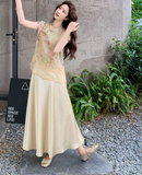 Maya 2-Piece Satin Jacquard Cheongsam Set