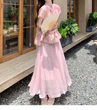 Empress 2-Piece Pink Jacquard Cheongsam Set
